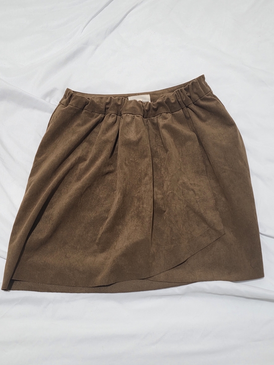 Wilfred Dresses & Skirts - Wilfred Brown Wrap-Front Mini Skirt